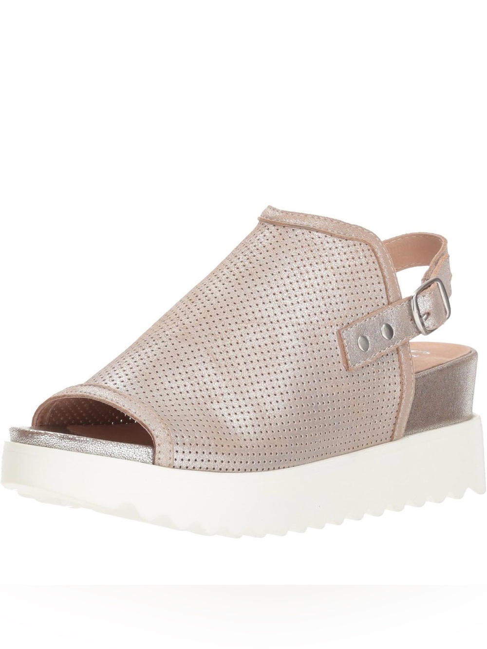 Steve Madden Gold Perforated Slingback Sandal